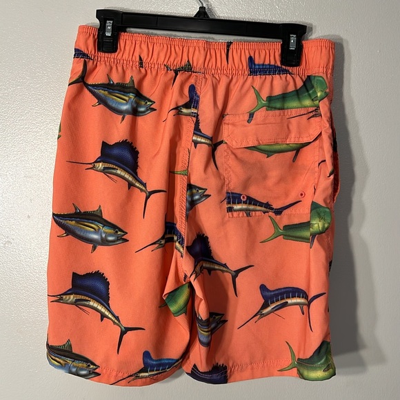 UZZI Men’s Swim Trunks in Coral & multi color swordfish Men’s Sz Lg. Swim Trunks - Picture 2 of 9